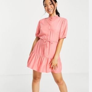 NWT ASOS Miss Selfridge Petite shirt dress in coral